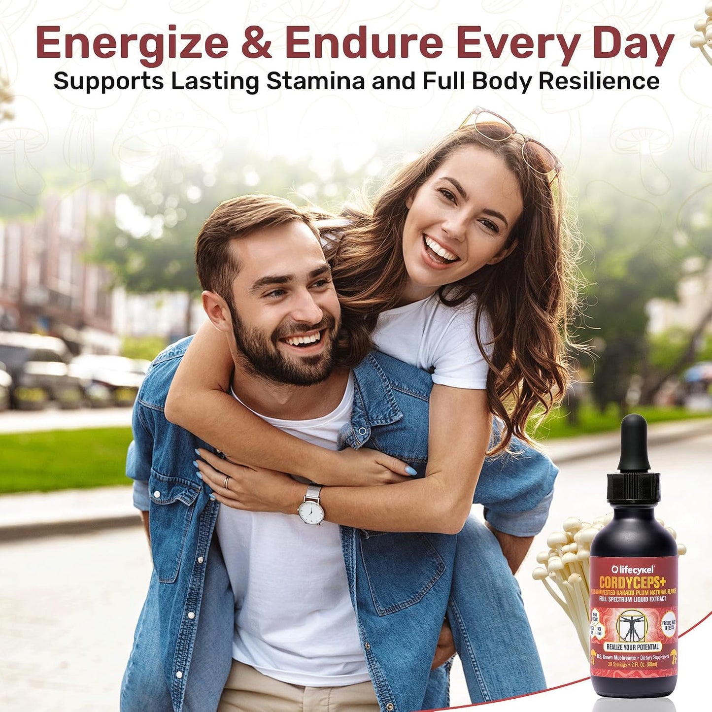 Life Cykel Premium Mushroom Extract Liquid Bundle – Lion’s Mane, Cordyceps, Reishi, Chaga, Turkey Tail & Shiitake (1oz Each) with Included Energy Gummies (10-Count), for Vitality & Mental Clarity - PrimeBioHealth - canada supplements
