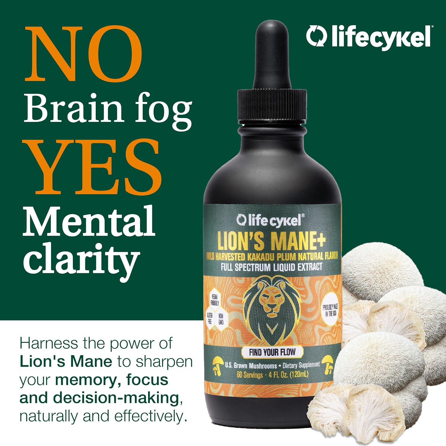Life Cykel This is It Pack - Chaga, Lion's Mane & Cordyceps Mushroom Extract - Full-Spectrum Mushroom Tincture for Energy, Mental Clarity & Immune Support - Vegan, Non-GMO- 2Fl/Oz Per Bottle - PrimeBioHealth - canada supplements