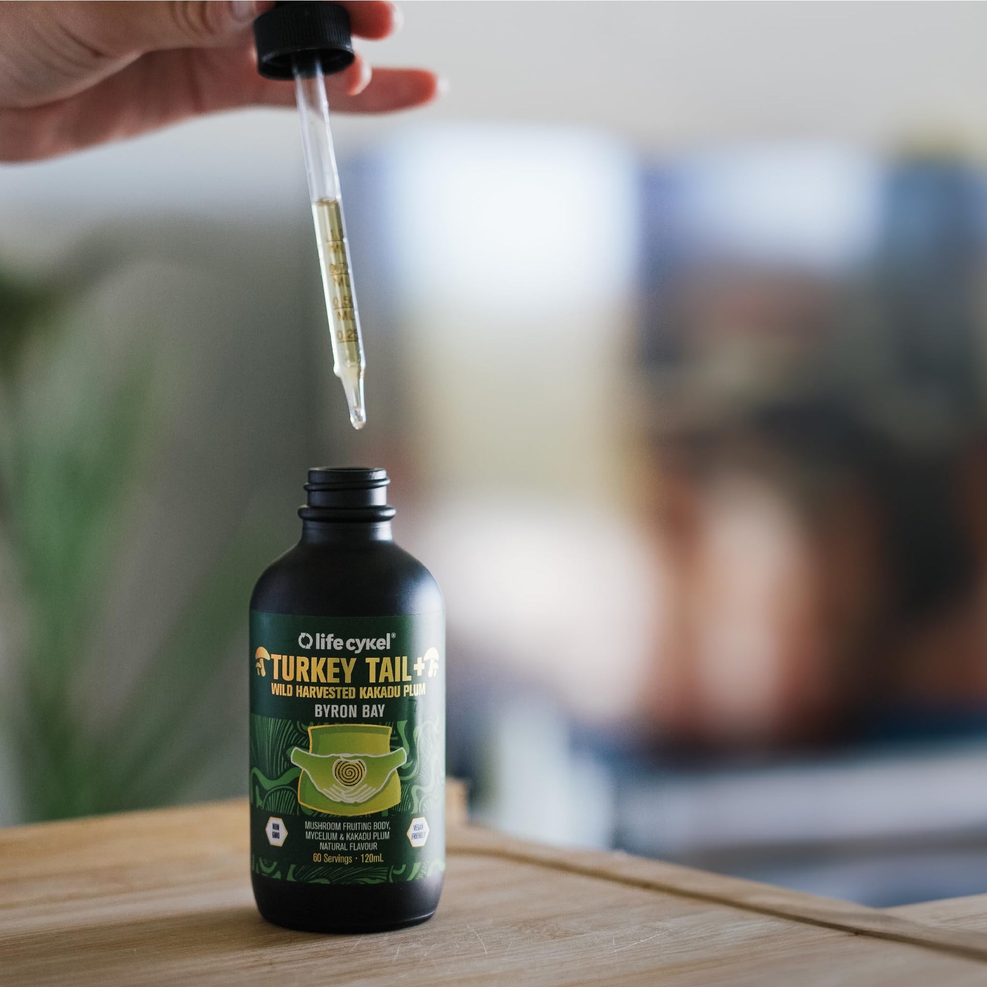 Life Cykel -Turkey Tail Mushroom Liquid Extract Kakadu Plum- 100% Organic Turkey Tail Mushrooms-Immune Support Supplement Immune Defense Antioxidants Vitamin C Made in US, 2 Fl oz(Packaging May Vary) - PrimeBioHealth - canada supplements