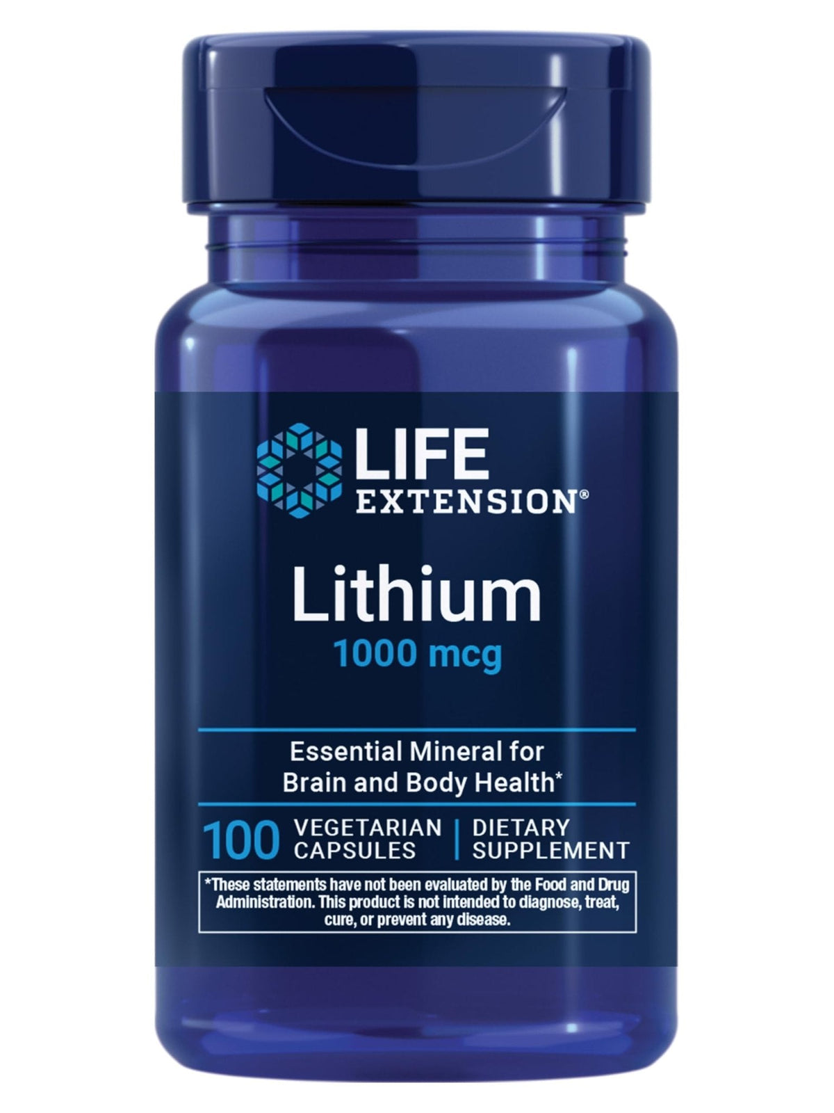 Life Extension Lithium, 1000 mcg – Lithium Orotate – Helps Maintain Cognitive Function & Memory – Low-Dose Formula – Non-GMO, Gluten-Free, - PrimeBioHealth - canada supplements