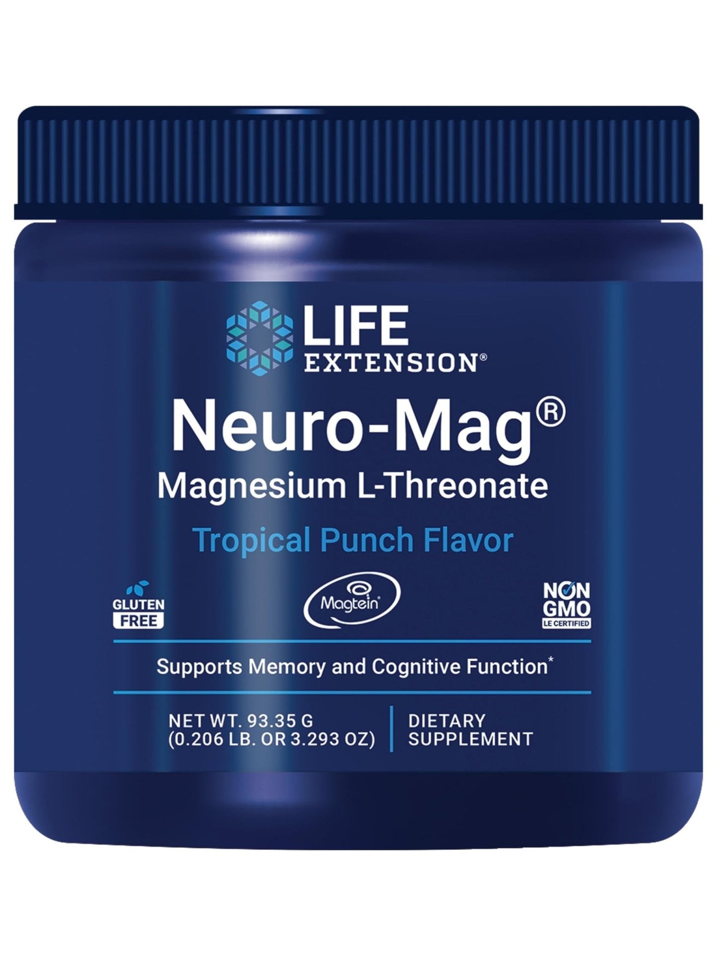 Life Extension Neuro-Mag Magnesium L-Threonate Powder (Tropical Punch) - Ultra-Absorbable Magnesium - Supports Memory, Focus, Cognitive Function & Mood - PrimeBioHealth - canada supplements