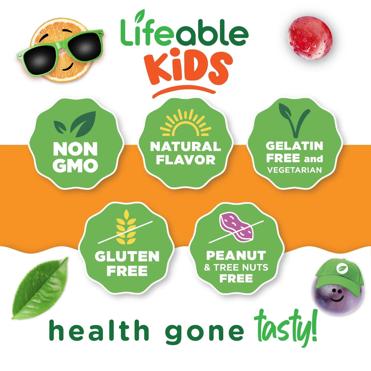 Lifeable Kids Multivitamin Gummies | Great Tasting Multivitamin for Kids | with Vitamins A, C, D, E, B6, B12, Zinc, Biotin - PrimeBioHealth - canada supplements