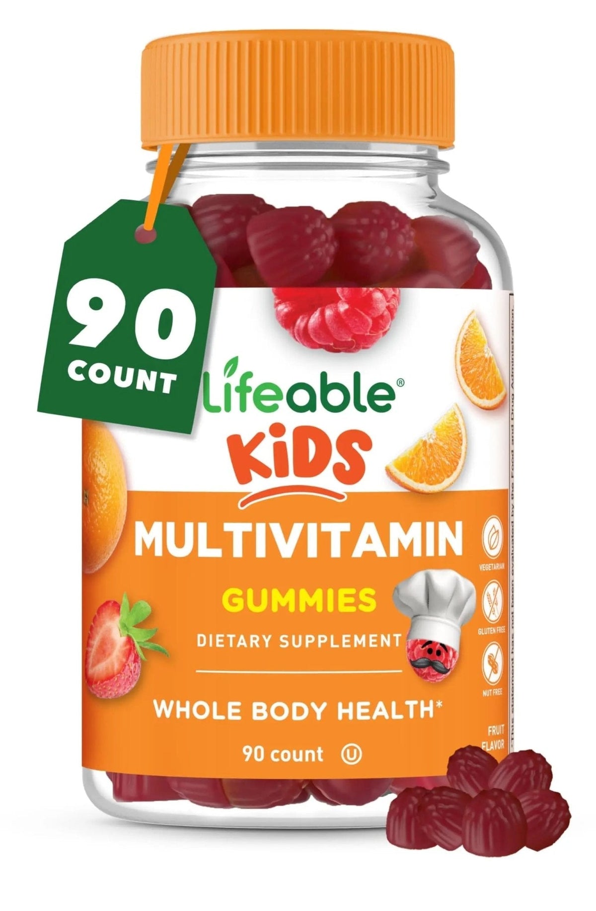 Lifeable Kids Multivitamin Gummies | Great Tasting Multivitamin for Kids | with Vitamins A, C, D, E, B6, B12, Zinc, Biotin - PrimeBioHealth - canada supplements