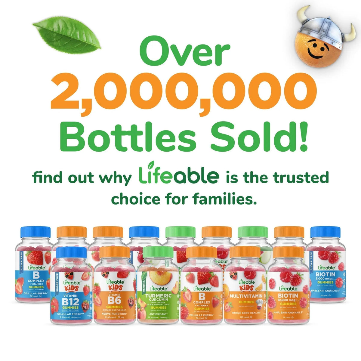 Lifeable Kids Multivitamin Gummies | Great Tasting Multivitamin for Kids | with Vitamins A, C, D, E, B6, B12, Zinc, Biotin - PrimeBioHealth - canada supplements