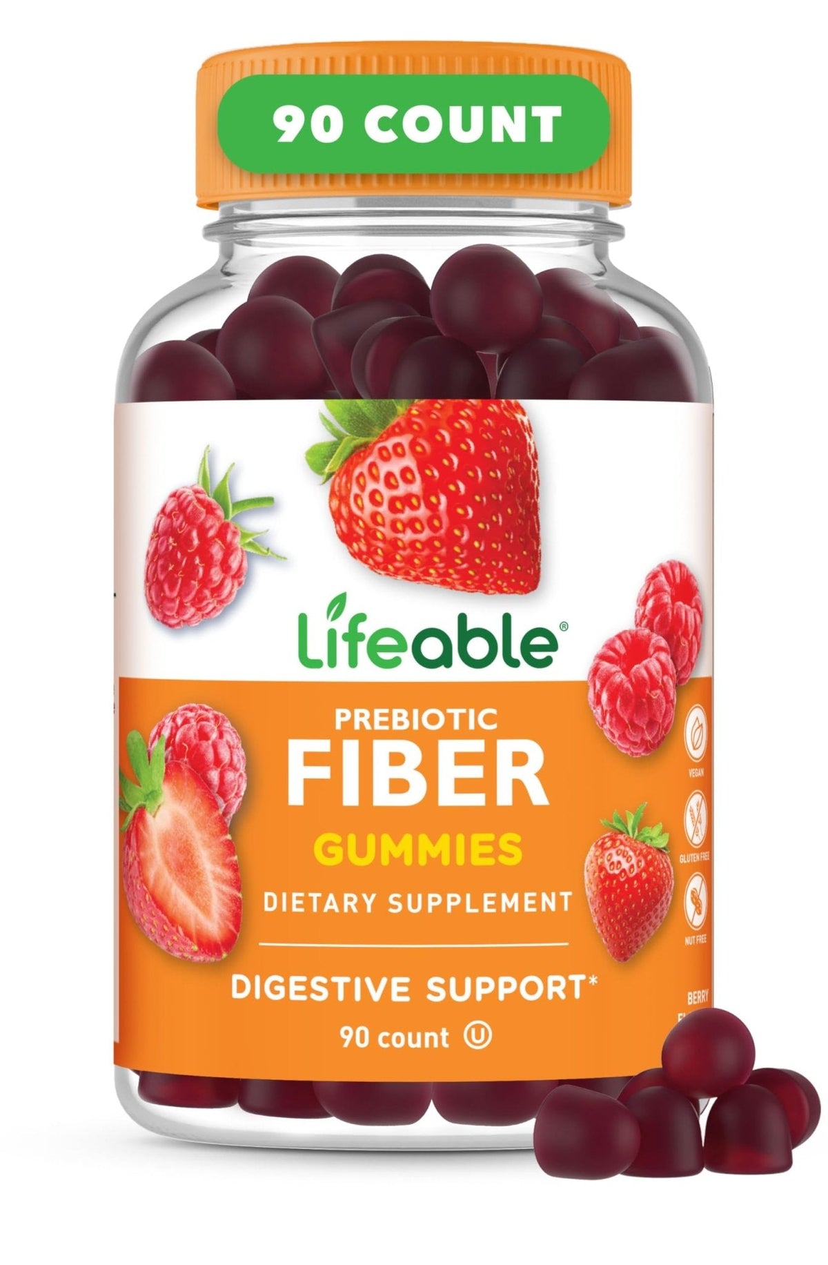 Lifeable Prebiotic Fiber Gummies for Adults | 5g | Great Tasting Fiber Supplement Gummies | Prebiotic Gummies for Digestive Health - PrimeBioHealth - canada supplements