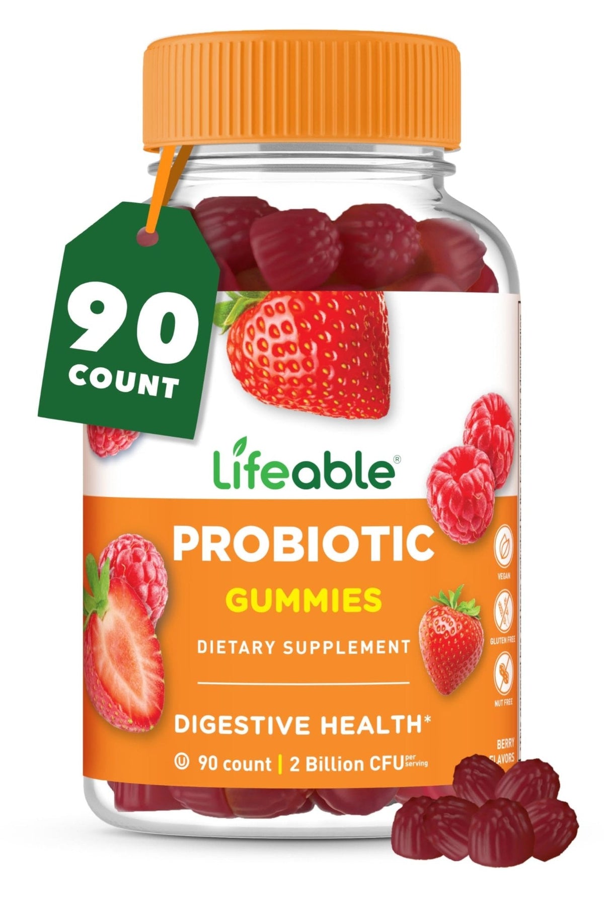 Lifeable Probiotics Gummies | 2 Billion CFU | Great Tasting Probiotic Gummies for Women | Probiotic Gummy for Gut Health and Immune Support - PrimeBioHealth - canada supplements
