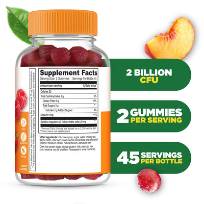Lifeable Probiotics Gummies | 2 Billion CFU | Great Tasting Probiotic Gummies for Women | Probiotic Gummy for Gut Health and Immune Support - PrimeBioHealth - canada supplements
