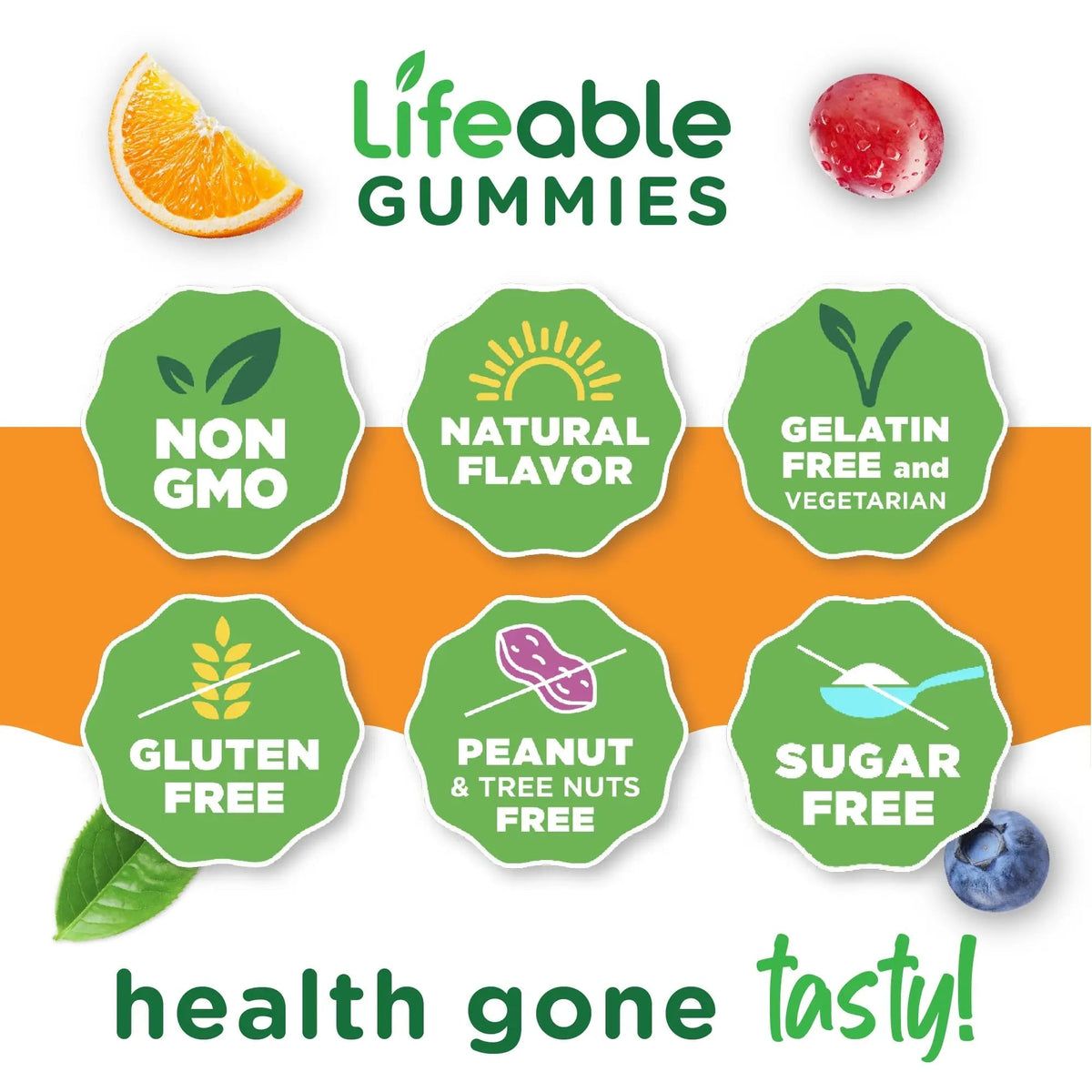 Lifeable Sugar Free Multivitamin Gummies | with Iron Vitamin A, C, D, E, Niacin, B6, Folate, B12, Biotin, Pantothenic Acid, Zinc | - PrimeBioHealth - canada supplements