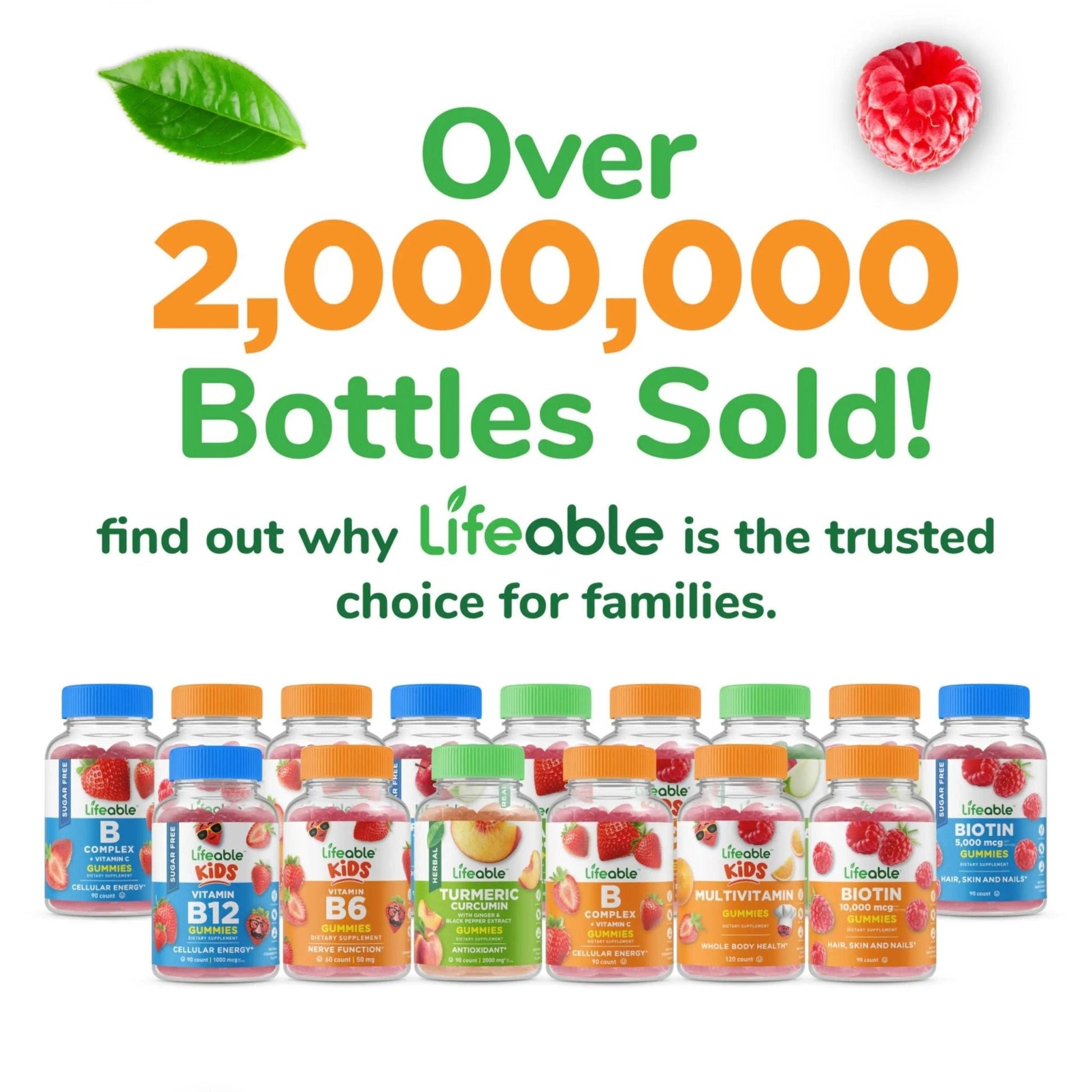 Lifeable Sugar Free Multivitamin Gummies | with Iron Vitamin A, C, D, E, Niacin, B6, Folate, B12, Biotin, Pantothenic Acid, Zinc | - PrimeBioHealth - canada supplements