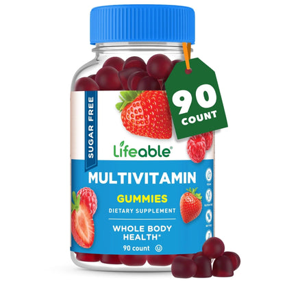 Lifeable Sugar Free Multivitamin Gummies | with Iron Vitamin A, C, D, E, Niacin, B6, Folate, B12, Biotin, Pantothenic Acid, Zinc | - PrimeBioHealth - canada supplements