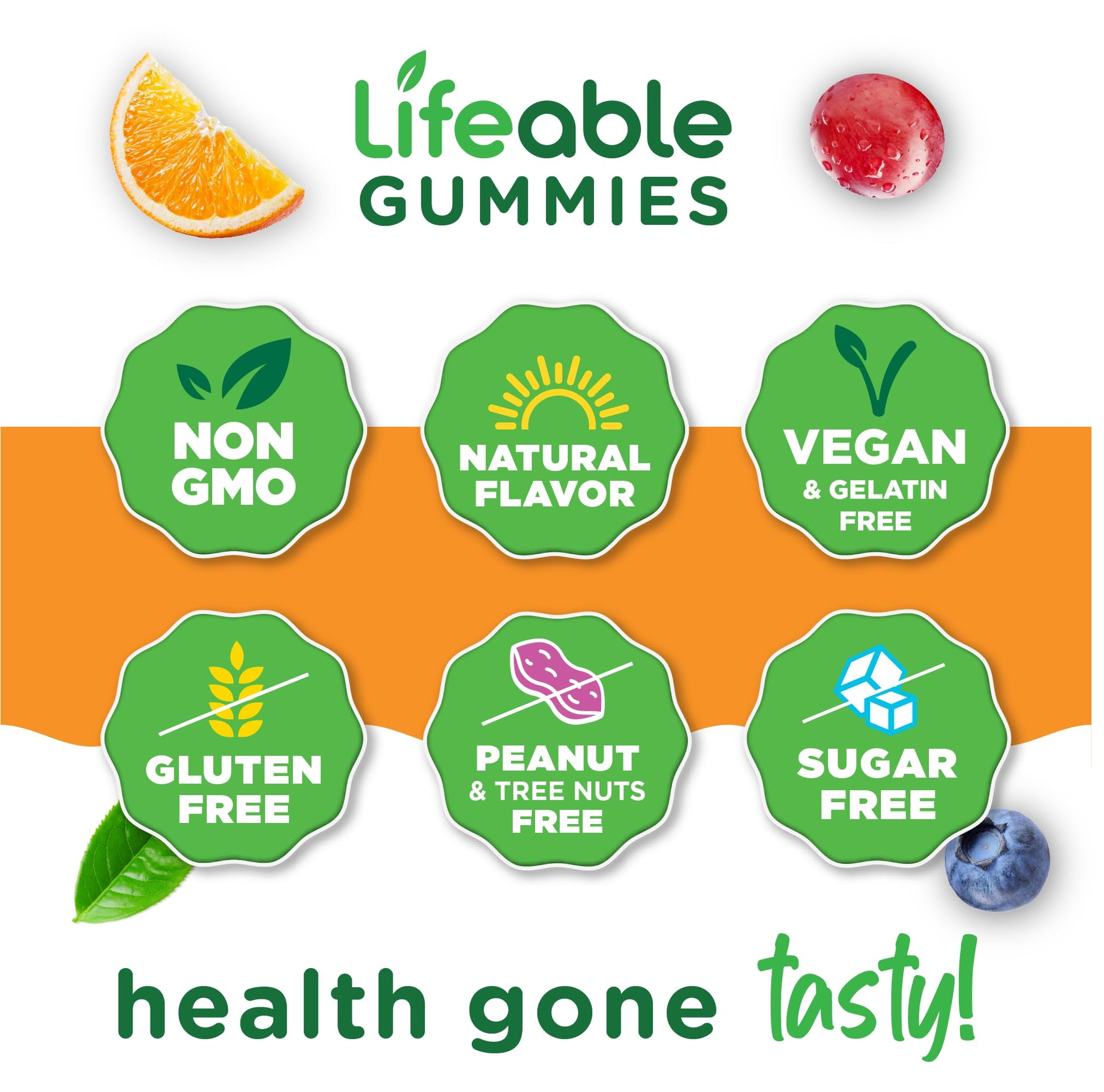 Lifeable Sugar Free Probiotics with Prebiotics Fiber – Great Tasting Natural Flavor Gummy Supplement – Keto Friendly Chewable – for Gut Health and Immune Support - PrimeBioHealth - canada supplements