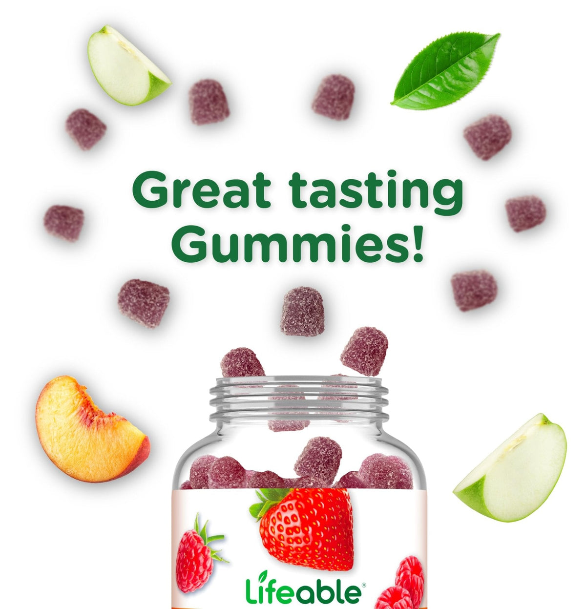 Lifeable Sugar Free Probiotics with Prebiotics Fiber – Great Tasting Natural Flavor Gummy Supplement – Keto Friendly Chewable – for Gut Health and Immune Support - PrimeBioHealth - canada supplements