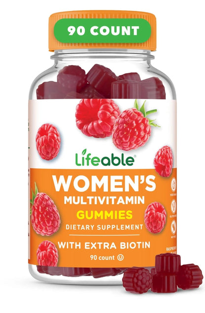 Lifeable Womens Multivitamin Gummy | with Vitamin A, C, D, E, Niacin, B6, Folate, B12, Biotin, Pantothenic Acid, Iodine, Zinc | - PrimeBioHealth - canada supplements