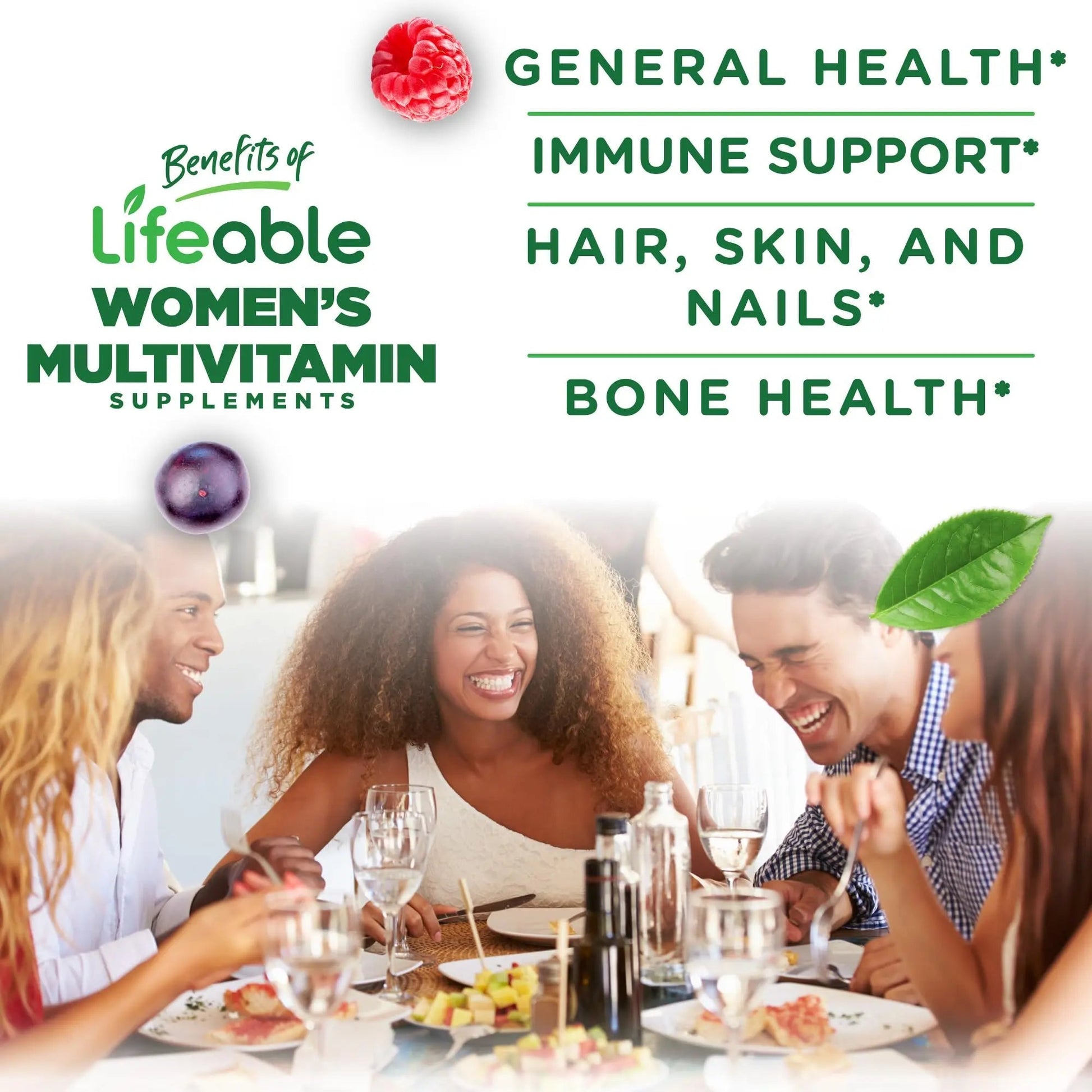 Lifeable Womens Multivitamin Gummy | with Vitamin A, C, D, E, Niacin, B6, Folate, B12, Biotin, Pantothenic Acid, Iodine, Zinc | - PrimeBioHealth - canada supplements