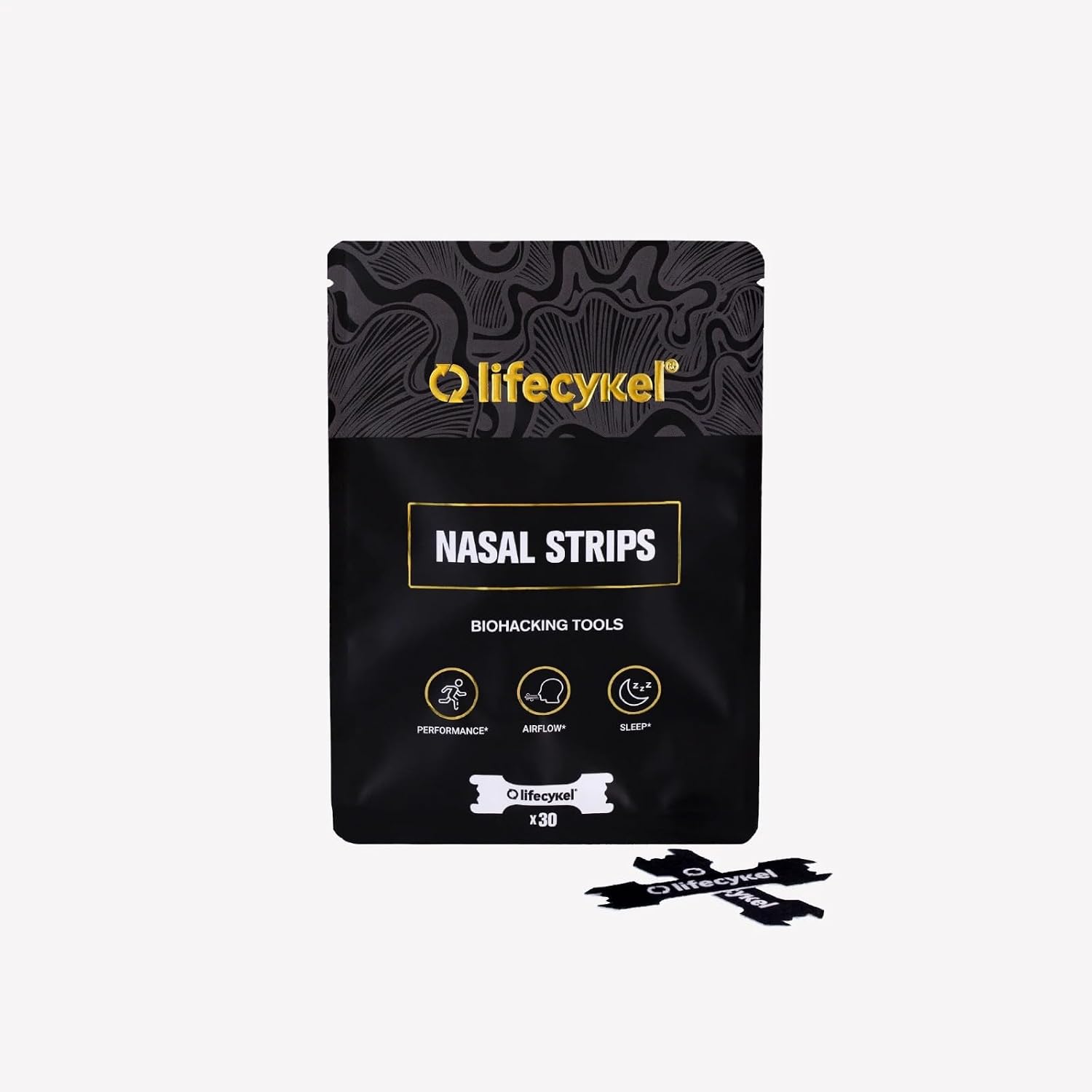 Lifecykel Performance Nasal Strips - 30 Count Breathing Strips for Better Sleep, Snoring Relief & Athletic Performance - Drug Free Nose Strips for Congestion & Enhanced Airflow - PrimeBioHealth - canada supplements