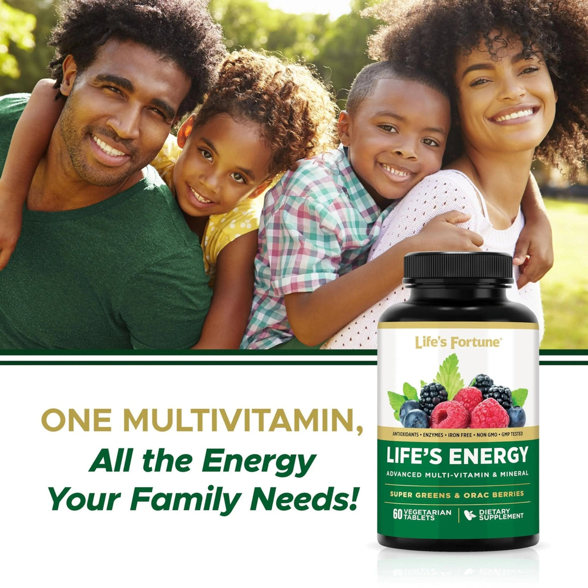 Life's Energy Advanced Daily Multivitamin for Men & Women, Energy and Immune Support Supplement with Super Greens, Antioxidants, Enzymes - PrimeBioHealth - canada supplements