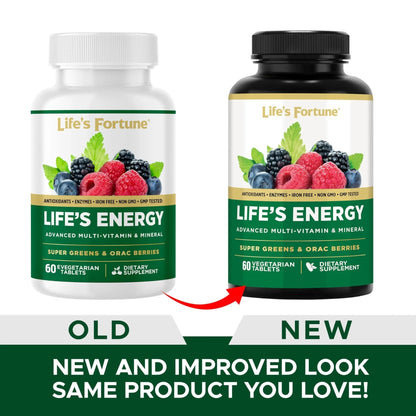 Life's Energy Advanced Daily Multivitamin for Men & Women, Energy and Immune Support Supplement with Super Greens, Antioxidants, Enzymes - PrimeBioHealth - canada supplements