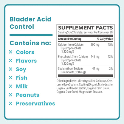 LifeSeasons Femetry Bladder Acid Control - Support for Interstitial Cystitis - Reduce Urine Acidity in The Bladder - Eases Flares Caused by Eating or Drinking Acidic Foods - 60 Tablets - PrimeBioHealth - canada supplements