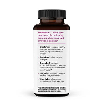 LifeSeasons - PreMense-T - PMS Relief Supplement - Support for Pre-Menstrual Symptoms, Cramping & Breast Tenderness - Nourish Tissue - Ginger Crampbark Dong Quai Chasteberry & Vitamin B6-60 Capsules - PrimeBioHealth - canada supplements