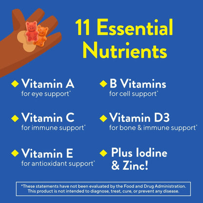 L’il Critters Gummy Vites No Sugar Added Daily Gummy Multivitamin for Ages 2+ Toddlers & Kids, Vitamin C, D3 for Immune - PrimeBioHealth - canada supplements