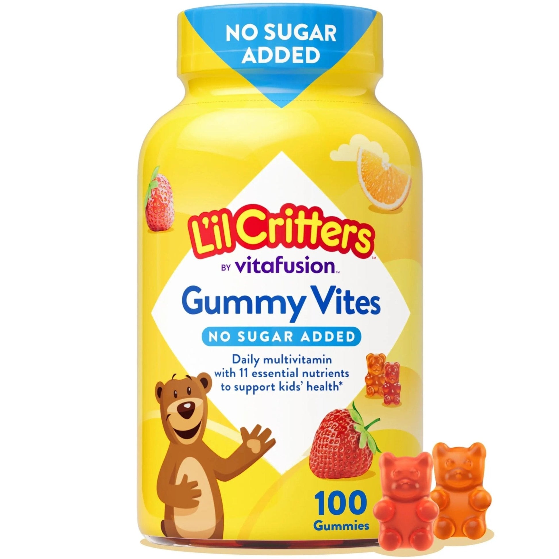 L’il Critters Gummy Vites No Sugar Added Daily Gummy Multivitamin for Ages 2+ Toddlers & Kids, Vitamin C, D3 for Immune - PrimeBioHealth - canada supplements