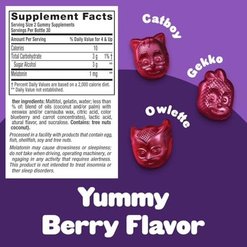 L'il Critters PJ Masks Melatonin Gummy Supplements, 60 Gummies - PrimeBioHealth - canada supplements