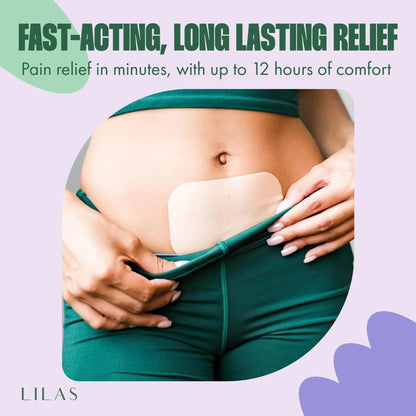 LILAS Period Cramps Pain Relief Patch, 5 Pack | Instant Relief for Menstrual Cramp, PMS, Endometriosis & PCOS | 12-Hour Comfort | Natural & Vegan Topical Patches | Trusted Formula & Upgraded Design - PrimeBioHealth - canada supplements