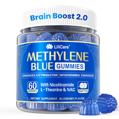 LILICARE Methylene Blue Gummies 7mg Per Serving for Humans | Upgraded Antioxidant & Brain Booster Supplement for Cognitive Function, Energy - PrimeBioHealth - canada supplements