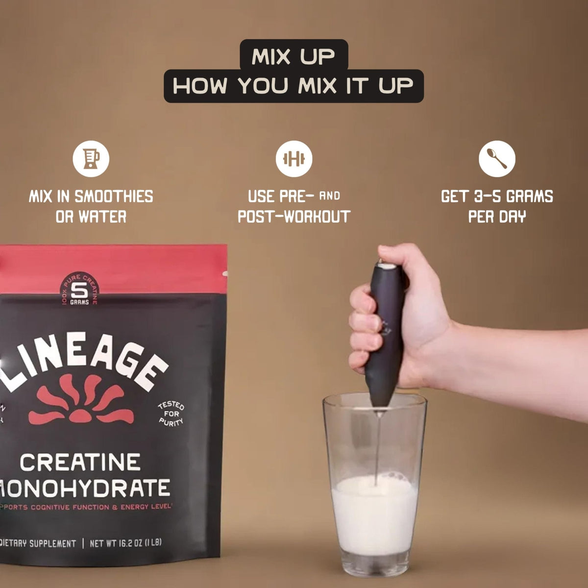Lineage Provisions Micronized Creatine Monohydrate with Sea Salt - Micronized Creatine Powder for Training & Performance - PrimeBioHealth - canada supplements