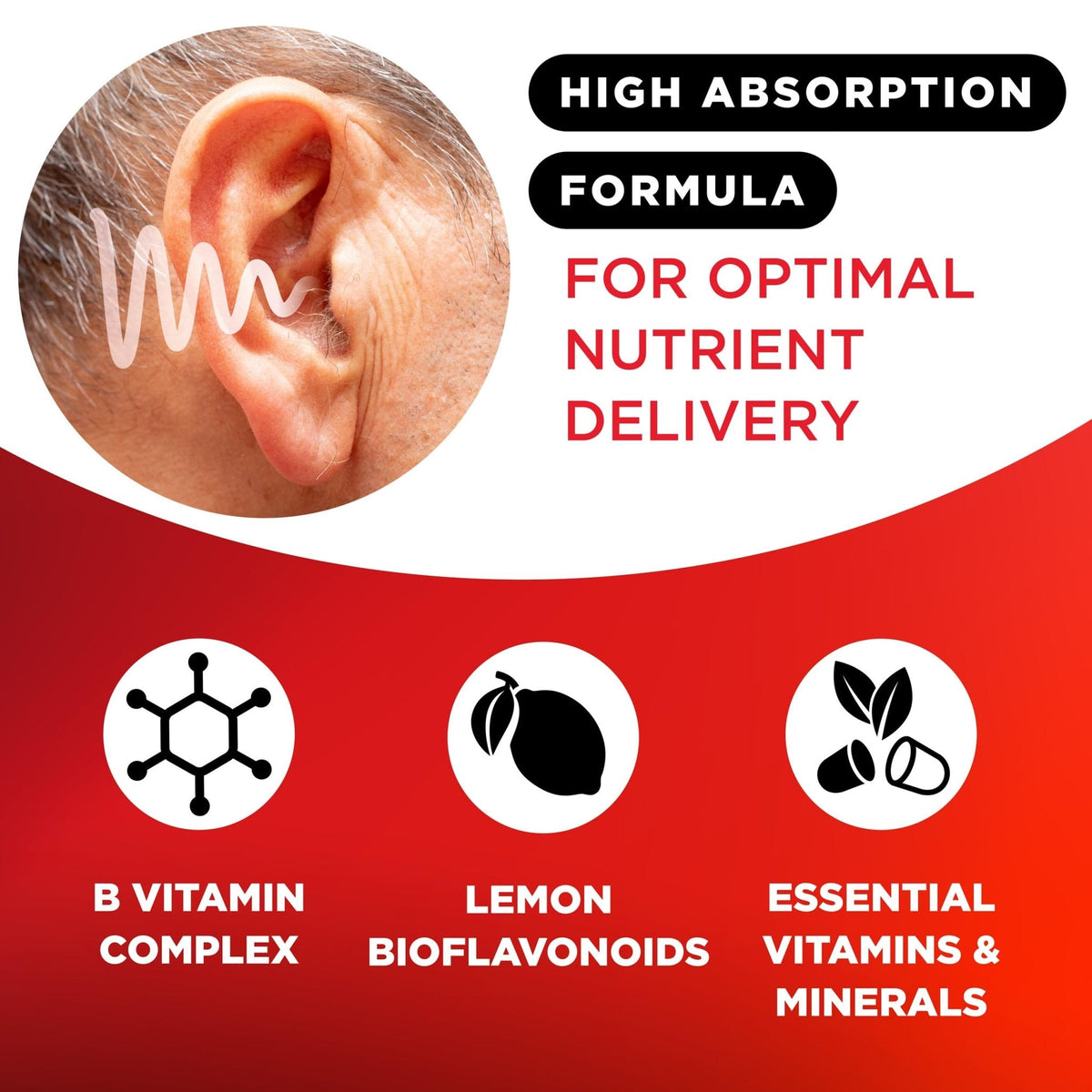 Lipo Flavonoid Ear Ringing - Doctor-Recommended for Ringing Ears – Clinically Proven Lemon Bioflavonoid Complex with Vitamins C, B1, B2, B6, B12, - PrimeBioHealth - canada supplements
