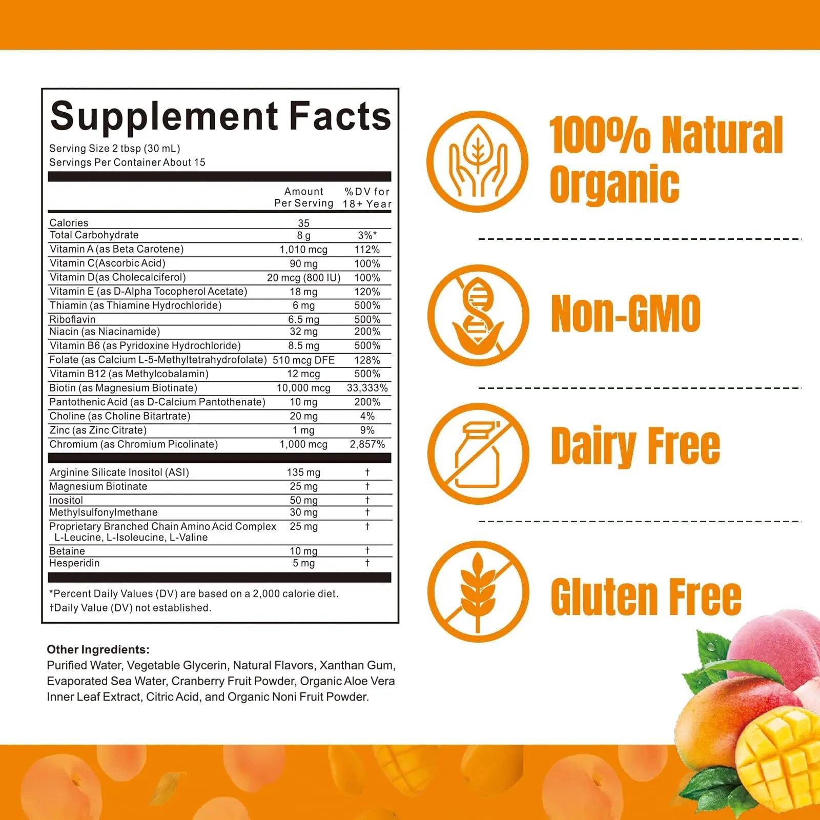 Liquid Multivitamin for Hair Growth | Biotin 10000mcg | Hair & Skin Support Supplement | Clinically Tested for Thicker Hair & Skin Elasticity - PrimeBioHealth - canada supplements