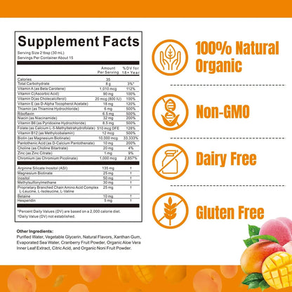 Liquid Multivitamin for Hair Growth | Biotin 10000mcg | Hair & Skin Support Supplement | Clinically Tested for Thicker Hair & Skin Elasticity - PrimeBioHealth - canada supplements