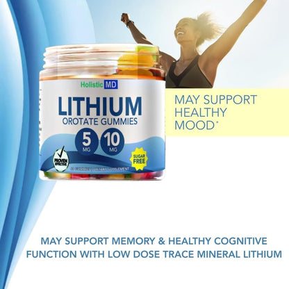 Lithium Orotate 5mg 10mg | for Men Women Kids | Lithium Orotate clinically Studied Chelated High Biovalable | 3 Flavors Sugar - PrimeBioHealth - canada supplements