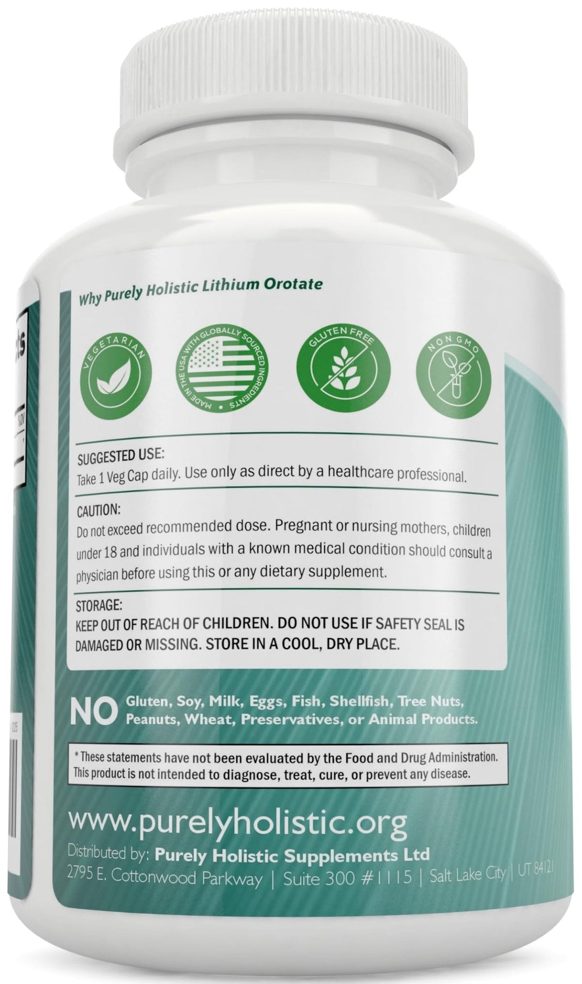 Lithium Orotate 5mg, 180 Vegetarian Lithium Capsules, Supplement Lithium Orotate 5mg, 180 Vegetarian Lithium Capsules, Helps Maintain Healthy Mood - PrimeBioHealth - canada supplements