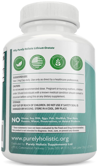 Lithium Orotate 5mg, 180 Vegetarian Lithium Capsules, Supplement Lithium Orotate 5mg, 180 Vegetarian Lithium Capsules, Helps Maintain Healthy Mood - PrimeBioHealth - canada supplements