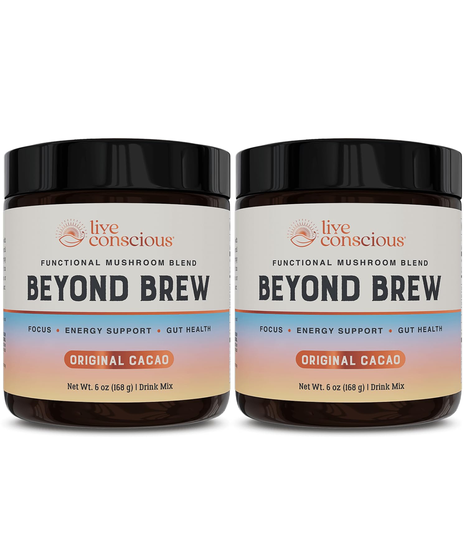 Live Conscious Beyond Brew - Coffee Alternative - Low Caffeine - Mushroom Complex w/Lion’s Mane, Reishi, Cordyceps & Chaga for Sustained Focus, Energy & Immunity - w/Prebiotics & Probiotics - 30 - PrimeBioHealth - canada supplements