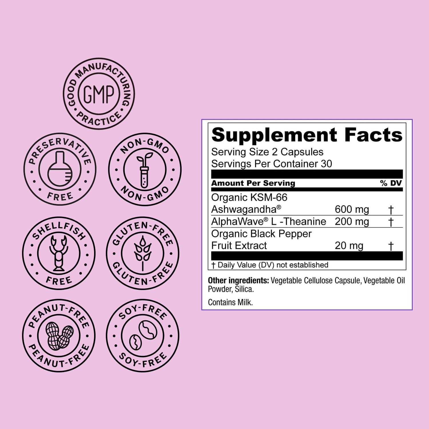 Live Conscious KSM-66 Ashwagandha Supplement w/L Theanine & AlphaWave - ZenWell Everyday Stress Relief, Cognitive, Brain Health - Ashwagandha for Men & Women - 60 Capsules - PrimeBioHealth - canada supplements