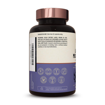 Live Conscious Lions Mane Mushroom Supplement Capsules for Brain Support w/Lion's Mane, Cordyceps, Reishi, and Turkey Tail Mushrooms - Cognitive Memory Supplement for Brain - PrimeBioHealth - canada supplements