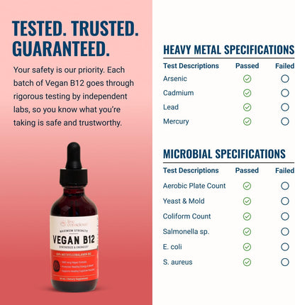 Live Conscious Vegan Vitamin B12 Sublingual Liquid Drops | Methylcobalamin Max Strength B12 5000mcg Formula | Vegan B 12 Vitamin Support Energy | Promote Memory & Aid Immune System | 60 Serving - PrimeBioHealth - canada supplements