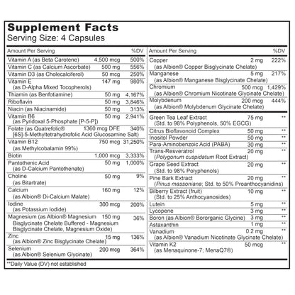 LIVELY VITAMIN CO. Multivitamin - 37 Vitamins Minerals and Extracts - Energy - Memory - Immune Function - Heart- Brain - Focus - Mood - Antioxidants - Dairy Gluten Soy Free - 60 Vegetarian Capsules - PrimeBioHealth - canada supplements