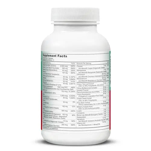 LIVELY VITAMIN CO. Multivitamin - 37 Vitamins Minerals and Extracts - Energy - Memory - Immune Function - Heart- Brain - Focus - Mood - Antioxidants - Dairy Gluten Soy Free - 60 Vegetarian Capsules - PrimeBioHealth - canada supplements