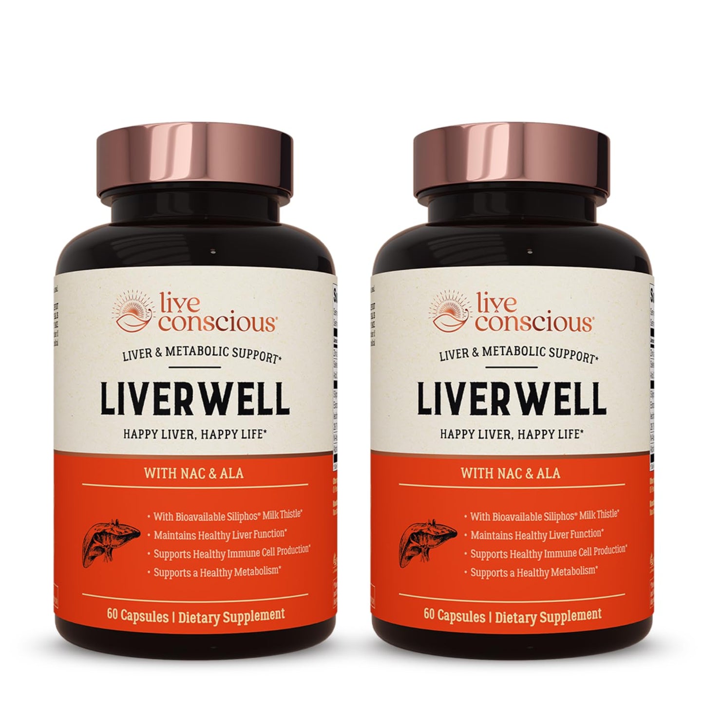 LiverWell Liver Cleanse, Rejuvenation, Metabolic Support - Liver Supplement for Liver Health w/Highly Bioavailable Milk Thistle Extract, N-Acetyl Cysteine, Alpha Lipoic Acid, Zinc, Selenium - 60 Caps - PrimeBioHealth - canada supplements