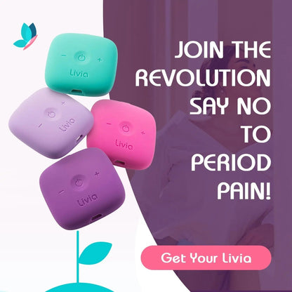 Livia Flower Pads | Electrodes Menstrual Pain Relief Device | Compact, Lightweight, Discreet | Skin-Friendly & Easy to Apply | 1 Set of Electrodes - PrimeBioHealth - canada supplements