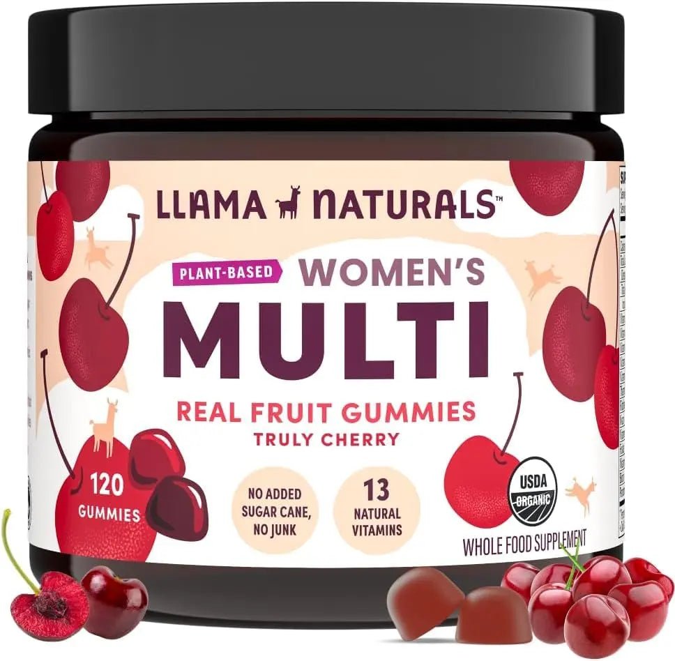 Llama Naturals Multivitamin for Women, Vegan, Organic Gummies with Vitamin D, C and K, Women's Real Fruit Gummy Vitamins - PrimeBioHealth - canada supplements