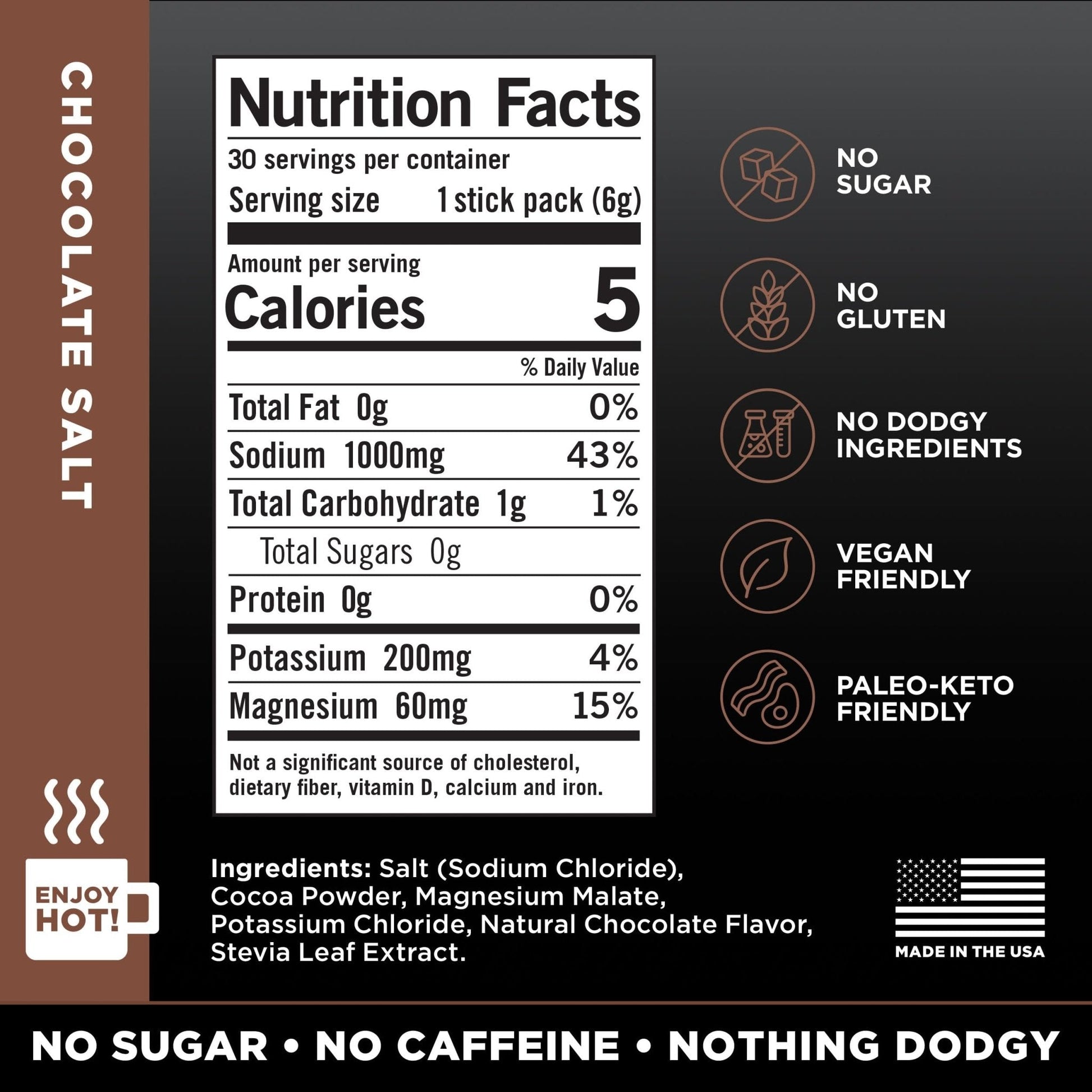 LMNT Zero Sugar Hot Chocolate or Coffee Mixer - Chocolate Salt | Drink Mix | 30-Count - PrimeBioHealth - canada supplements