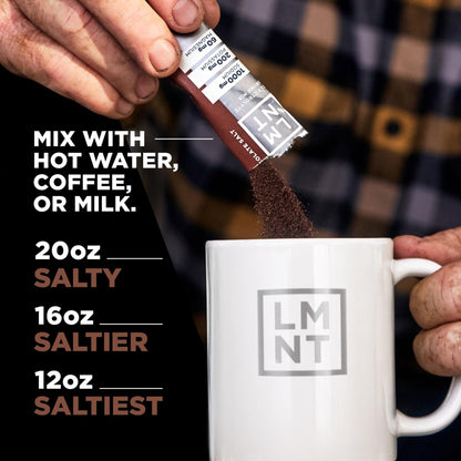 LMNT Zero Sugar Hot Chocolate or Coffee Mixer - Chocolate Salt | Drink Mix | 30-Count - PrimeBioHealth - canada supplements