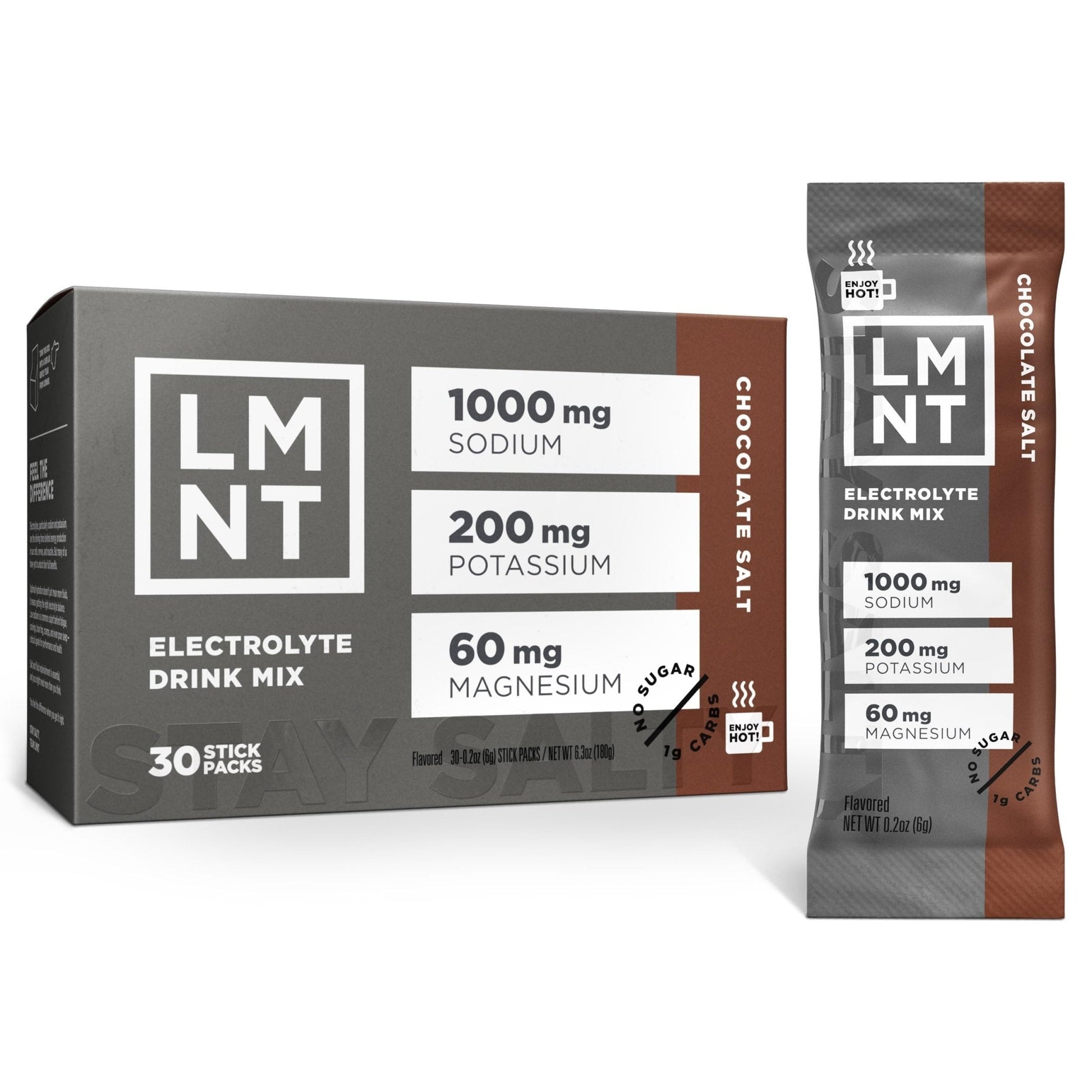 LMNT Zero Sugar Hot Chocolate or Coffee Mixer - Chocolate Salt | Drink Mix | 30-Count - PrimeBioHealth - canada supplements