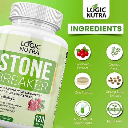 Logic Nutra Chanca Piedra Kidney Stone Breaker 120 Tablets 800 mg - Maximum Strength for Gallbladder & Urinary Cleanse with Phyllantus Niruri, Celery Seed Extract & Cranberry Extract - PrimeBioHealth - canada supplements