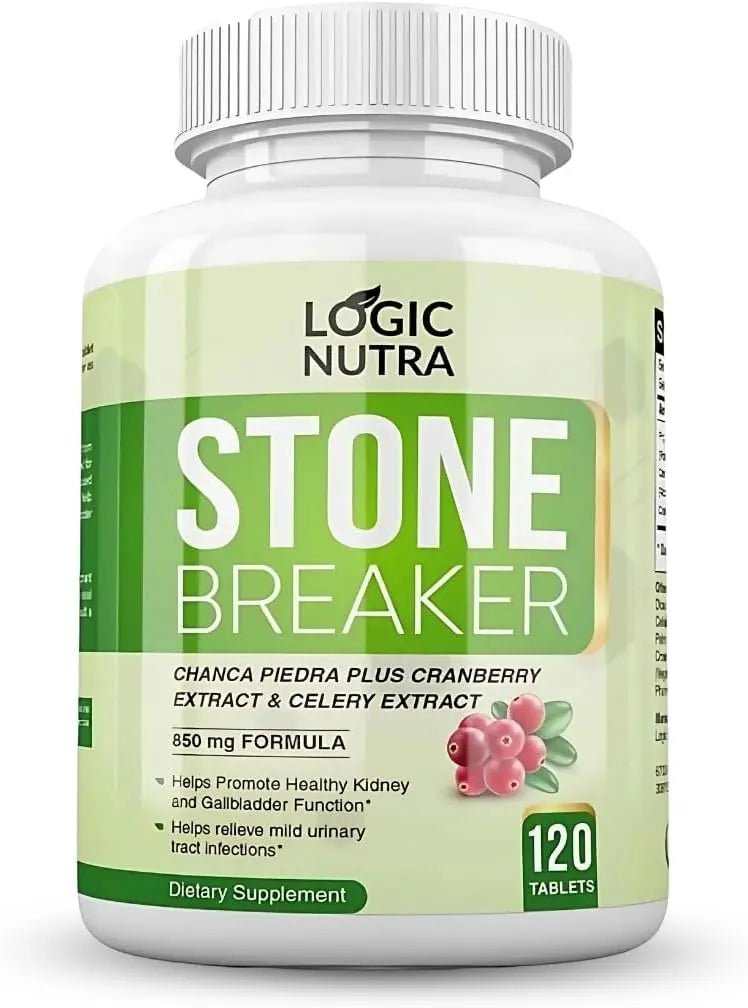 Logic Nutra Chanca Piedra Kidney Stone Breaker 120 Tablets 800 mg - Maximum Strength for Gallbladder & Urinary Cleanse with Phyllantus Niruri, Celery Seed Extract & Cranberry Extract - PrimeBioHealth - canada supplements