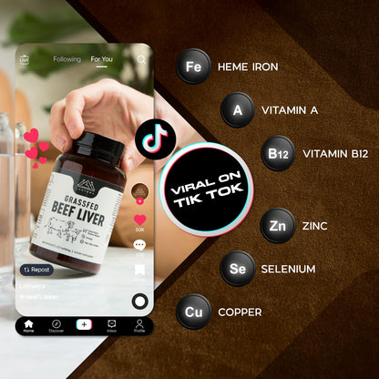 Lonvera Grass Fed Beef Liver Capsules for Women and Men – 3000mg Freeze Dried Desiccated Organs – Nutrient Source for Joints, Bones, Hair, Skin - PrimeBioHealth - canada supplements